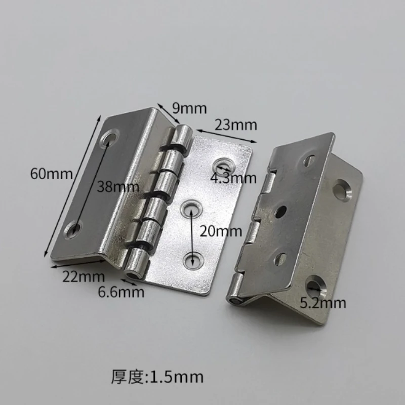 Cabinet Hinges - 4 stuks metalen zilveren kastscharnieren drie