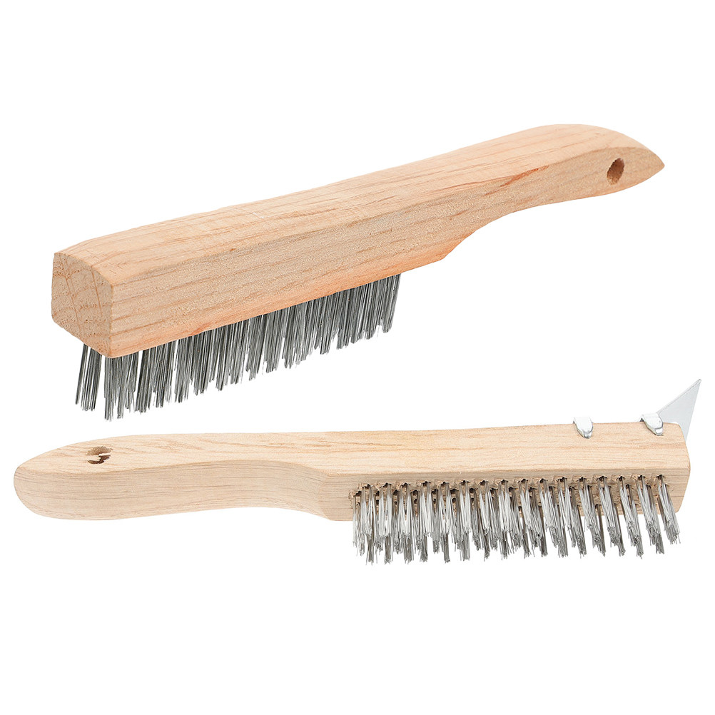 Paint Brush - Set van 2 stalen draadborstels met
