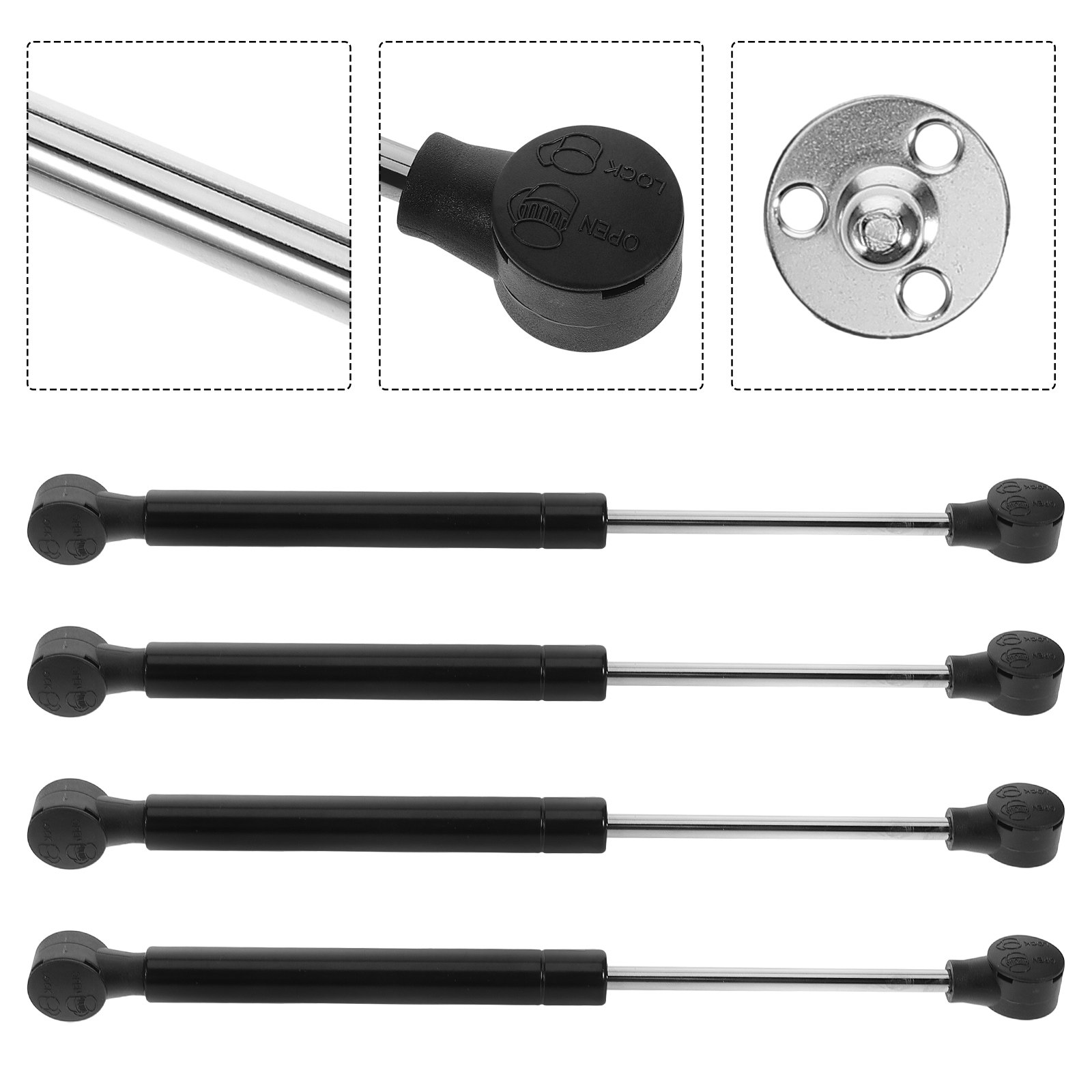 Cabinet Hinges - 4 stuks zacht sluitende scharnier gaskaststeun
