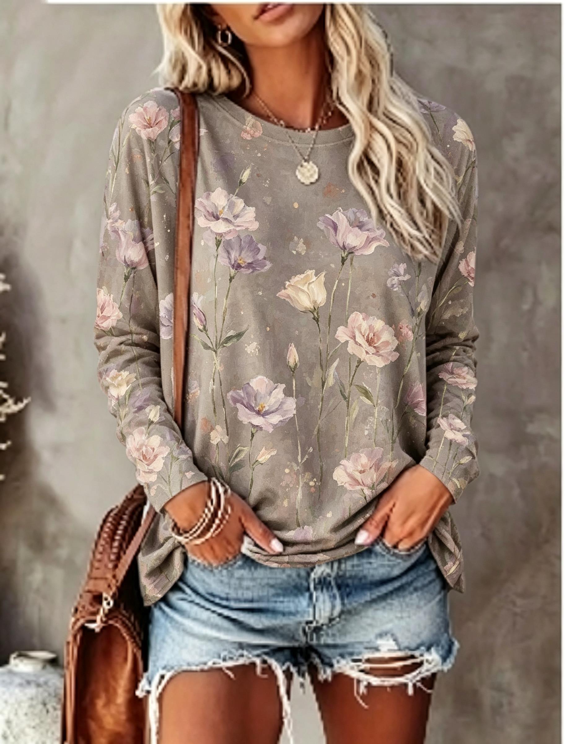 Dames T-shirt met lange mouwen - Wallpaper recensie en prijs